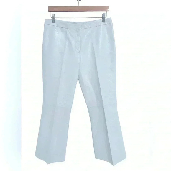 Peter Som White Leather Cropped Pants - Picture 11 of 15